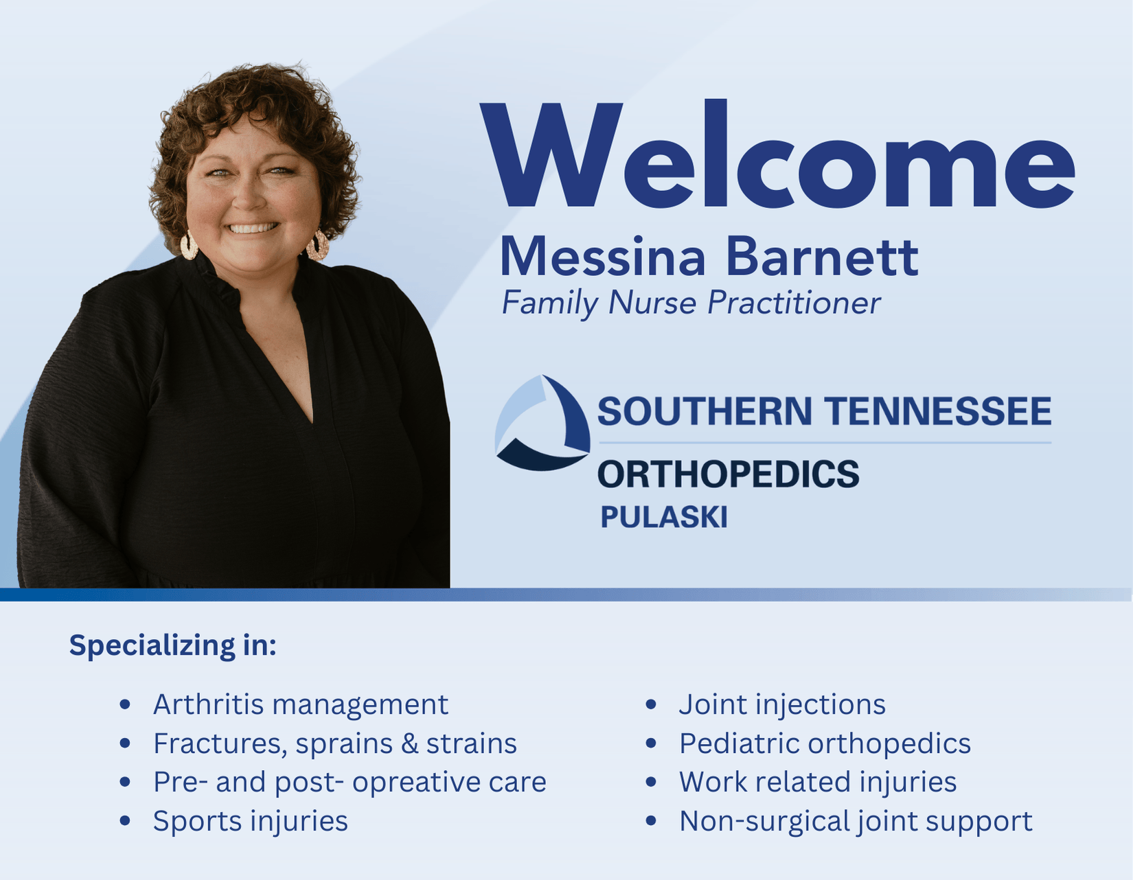 Southern Tennessee Orthopedics Welcomes Messina Barnett, FNP